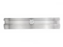 Alliance Mariage 4 mm Or blanc & Diamant - 9 carats - LUZ By Fair'belle