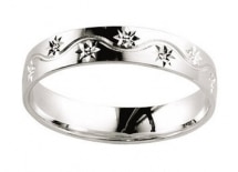 Alliance Mariage 4,5 mm - Or blanc 9 carats - STESSY By Fair'belle