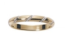Alliance Mariage bicolore -  3 mm - 9 carats - DORESS By Fair'belle