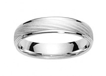 Alliance Mariage Or blanc 18 carats - 5 mm - DRISS By Fair'belle