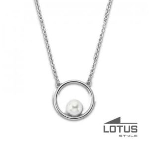 Collier ANNEAU PERLE Acier LOTUS STYLE Bijoux