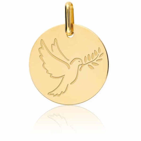 Lucas Lucor Médaille Colombe Au Rameau Or Jaune