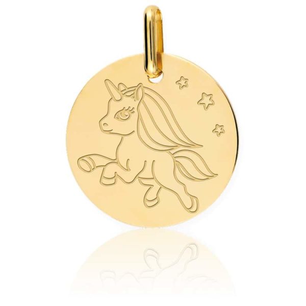 Lucas Lucor Médaille Licorne Or Jaune 18K M1073