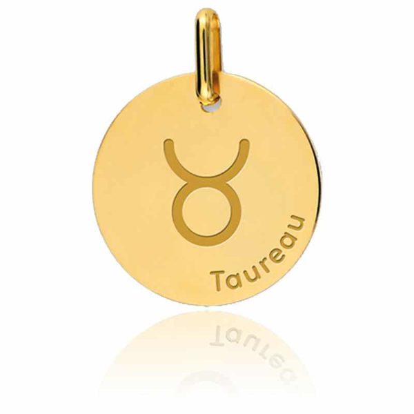 Lucas Lucor Médaille Zodiaque Taureau Or Jaune XZHTAU