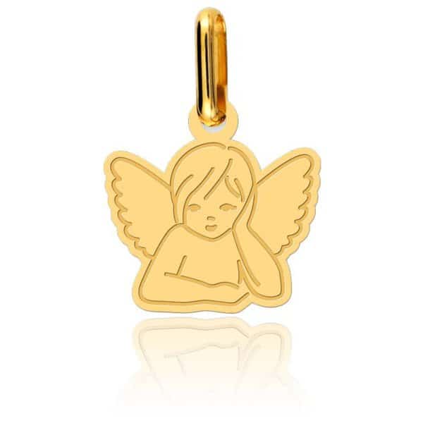 Lucas Lucor Pendentif Ange Songeur Or Jaune 18K