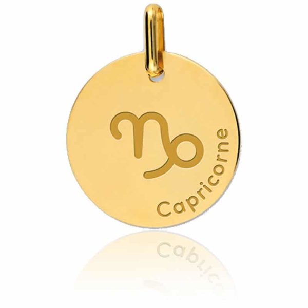 Lucas LucorMédaille Zodiaque Capricorne Or Jaune