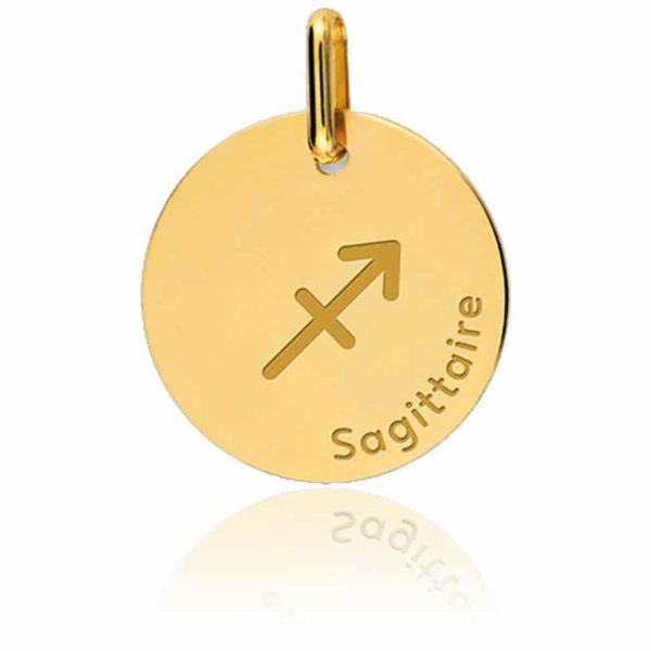Lucas LucorMédaille Zodiaque Sagittaire Or Jaune