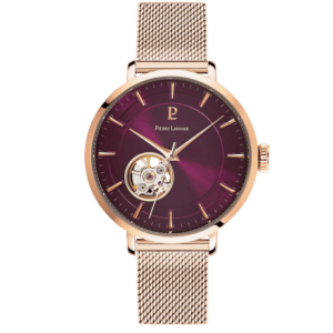 Montre femme automatique 307F988 acier milanais doré rose