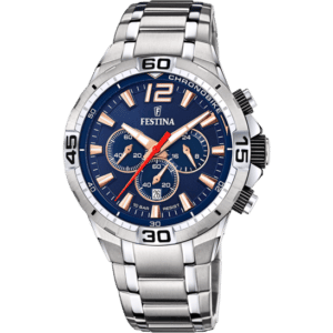MONTRE FESTINA CHRONO BIKE F20522/4 ACIER, MAILLONS EN ACIER INOXYDABLE, HOMME
