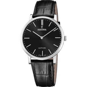 MONTRE FESTINA SWISS MADE F20012/4 NOIR, CUIR, HOMME