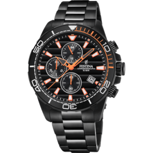 MONTRE FESTINA THE ORIGINALS F20365/1 NOIR, MAILLONS EN ACIER INOXYDABLE, HOMME