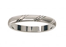 SALSA - Alliance 3 mm - Or blanc 9 carats By Fair'belle