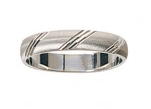 SALSA - Alliance 4 mm - Or blanc 9 carats By Fair'belle