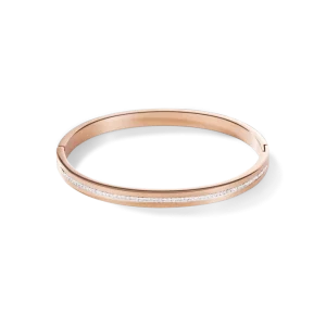 Bracelet acier or rose cristaux cristal