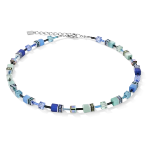 Collier Geocube Bleu Vert