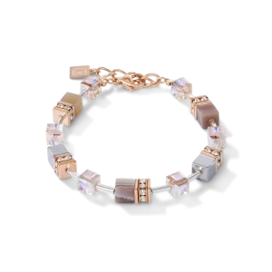 Bracelet Geocube agathe et hématite
