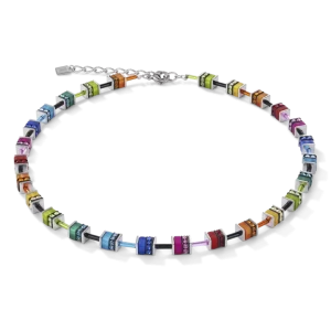 Collier Geocube multicolore