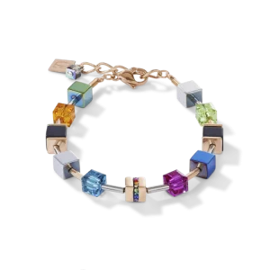 Bracelet Geocube Acier et cristal