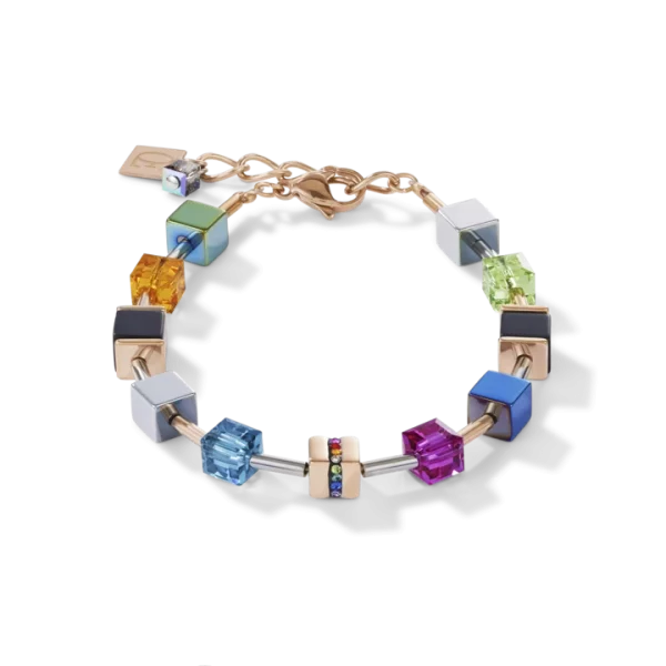 Bracelet Geocube Acier et cristal