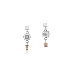 Boucles d'oreilles GeoCube cluster