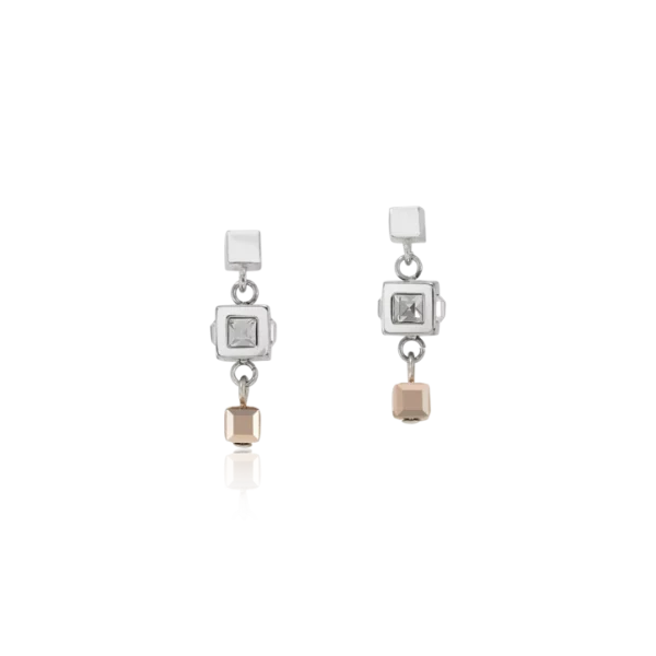 Boucles d'oreilles GeoCube cluster