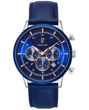 Montre Homme CAPITAL Cadran Bleu Bracelet Cuir Bleu Ref 224G166