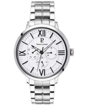 Montre Homme BEAUCOUR Cadran Blanc Bracelet Acier Argenté Ref 256F121