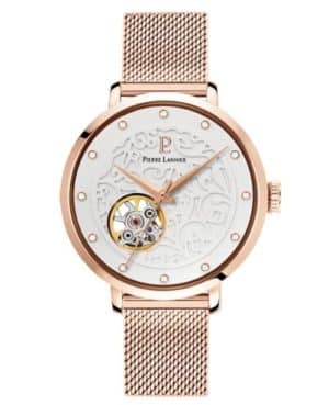 Montre Femme EOLIA Cadran Blanc Bracelet Acier milanais Doré rose Ref 310F908