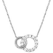 Collier or gris 375 oxydes de zirconium 393056.Z3