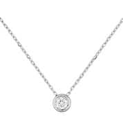 Collier or gris 375 serti clos diamant 59ZW53GB4