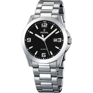 MONTRE FESTINA CLASSICS F16376/4 NOIR, BRACELET D’ ACIER, HOMME