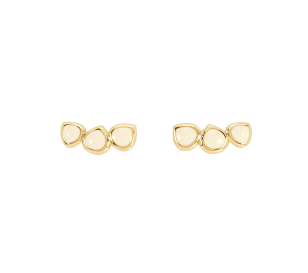 Boucles d'Oreilles Lumi Blanc Sable