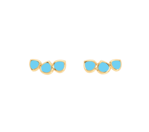 Boucles d'Oreilles Lumi Bleu Azur
