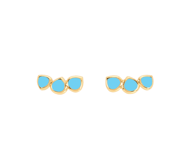 Boucles d'Oreilles Lumi Bleu Azur