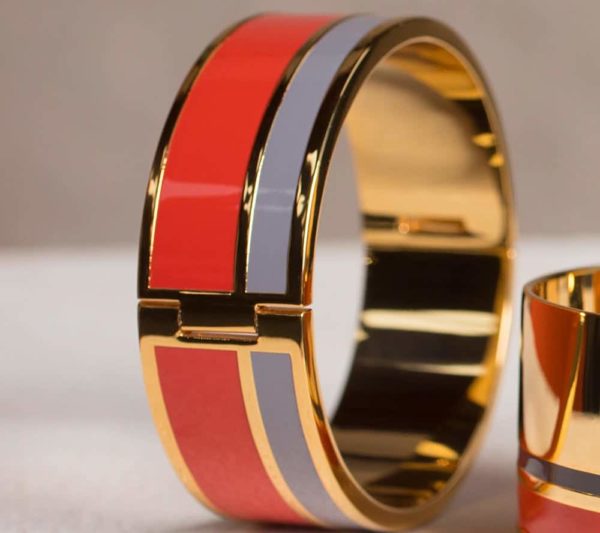 Bracelet Vaporetto Paprika / Gris Perle – Image 3