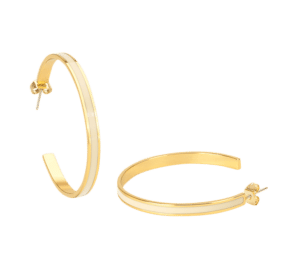 Créoles Bangle Blanc Sable