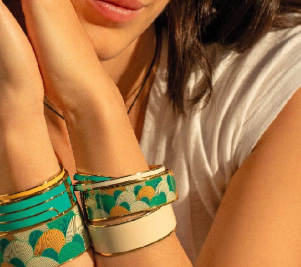 Jonc 2 cm Bangle Blanc Sable – Image 2