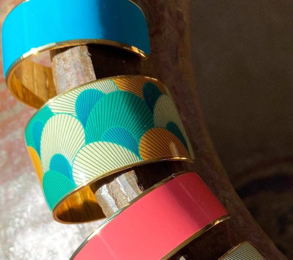 Jonc 2 cm Bangle Bleu Lagon – Image 4