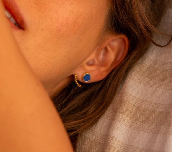 Boucles d'Oreilles Comete Bleu Mykonos – Image 3
