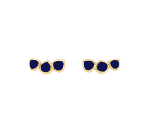 Boucles d'Oreilles Lumi Bleu Nuit