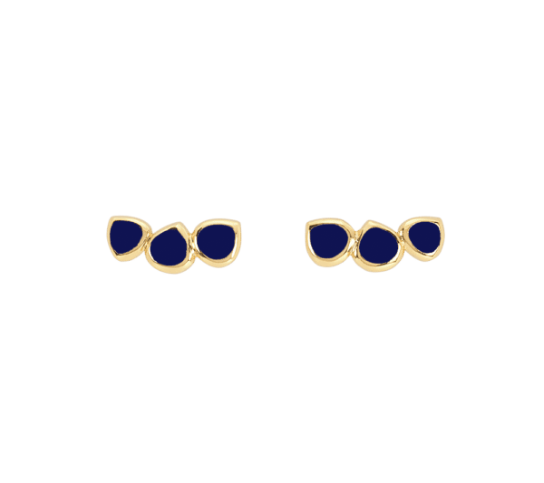 Boucles d'Oreilles Lumi Bleu Nuit