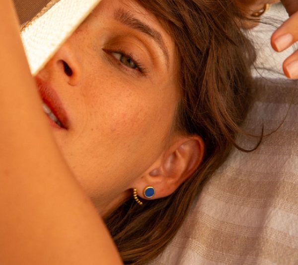 Boucles d'Oreilles Comete Bleu Mykonos – Image 2