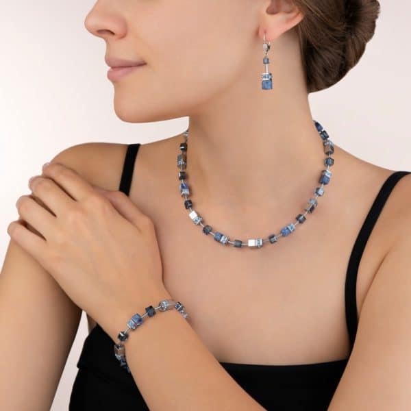 Collier GeoCUBE® sodalite & hématite bleu – Image 3