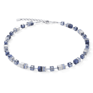 Collier GeoCUBE® sodalite & hématite bleu