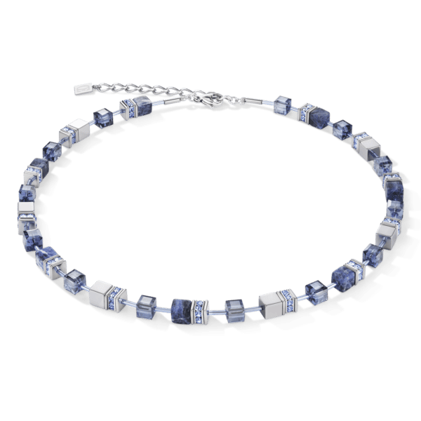 Collier GeoCUBE® sodalite & hématite bleu